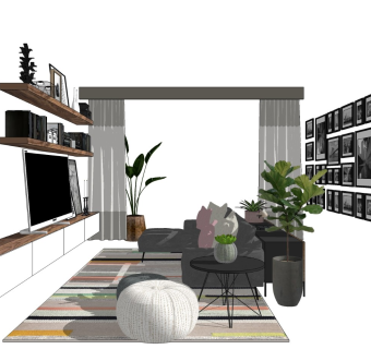 精品客厅设计家具模型 (52)